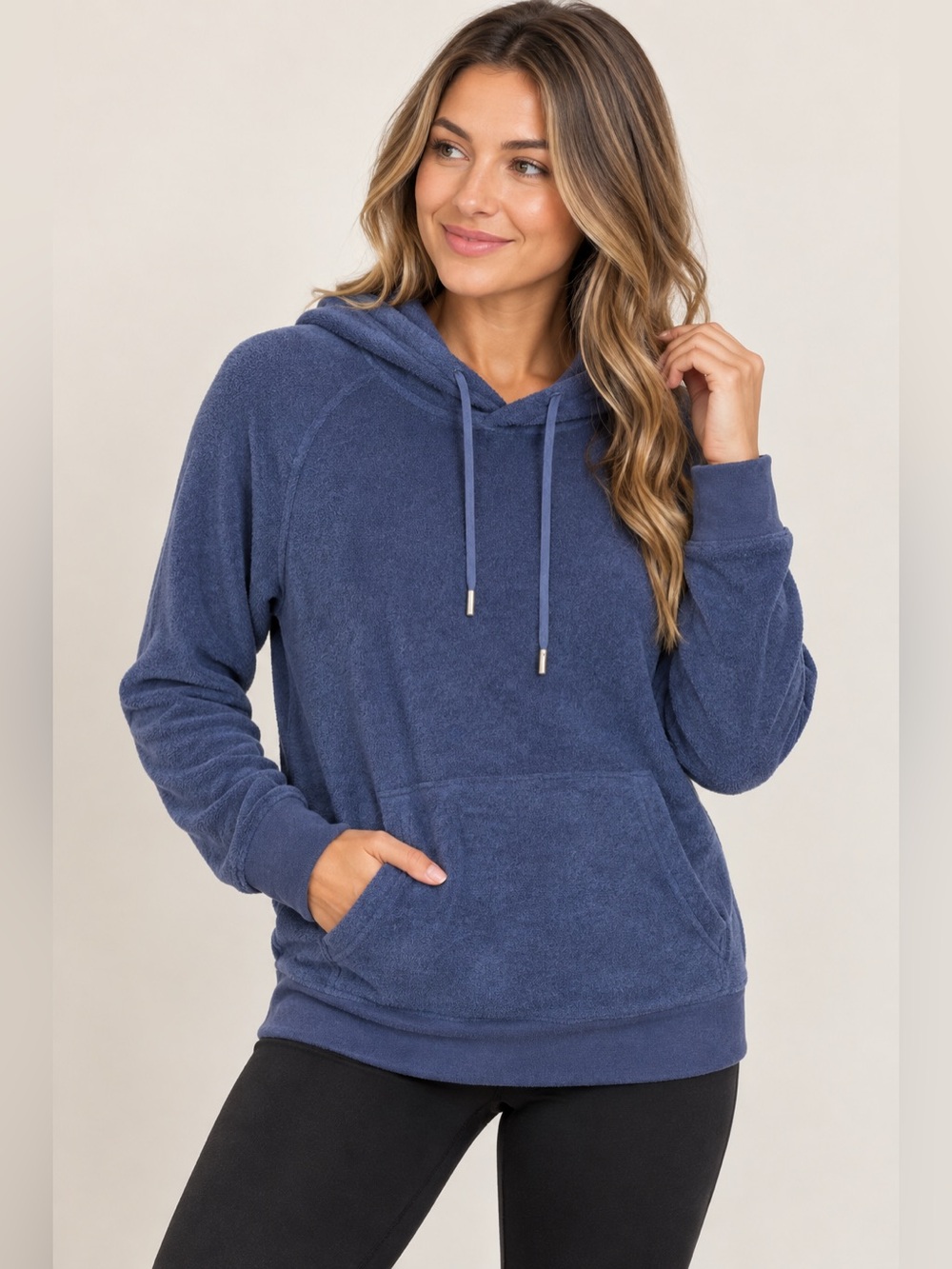 Blue & Cream Navy Blue Pullover Hoodie Size M Made in NYC